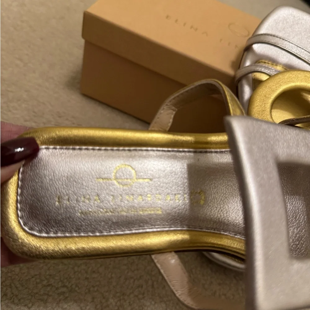 Chic Gold and Silver Sandals - Picture 3 of 8